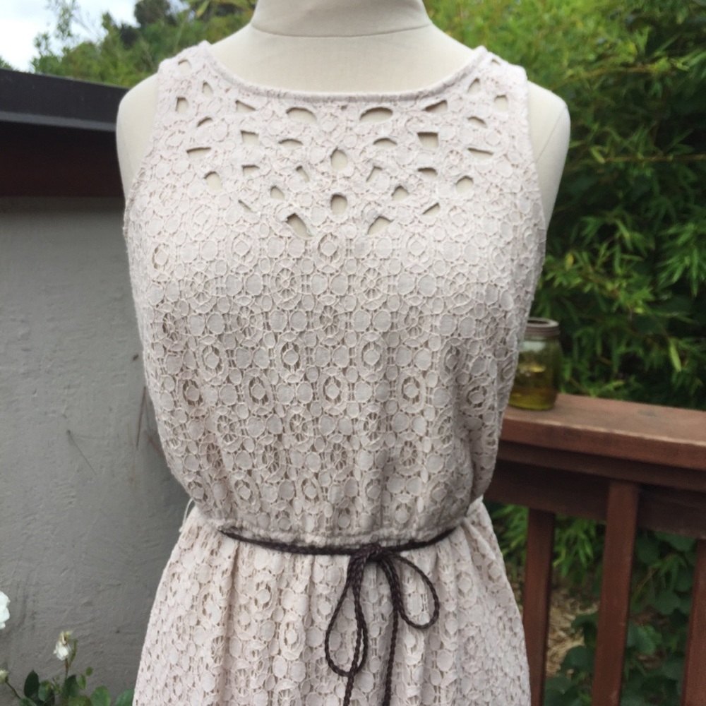 Solitaire Lace Dress w/ Braided Belt